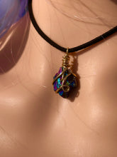 Load image into Gallery viewer, ✨ Solar Prism Rainbow Aura Quartz Necklace ✨