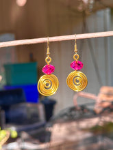 Load image into Gallery viewer, 💖 Cherry Stardust — Crystal Swirl Charm Earrings