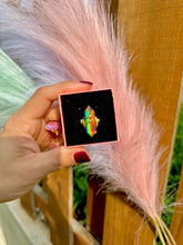 Load image into Gallery viewer, ✨Double Terminated Synthetic Rainbow Opal Crystal Swirl Adjustable Ring
