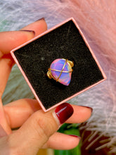 Load image into Gallery viewer, ✨Crisscross Synthetic Rainbow Opal Adjustable Ring