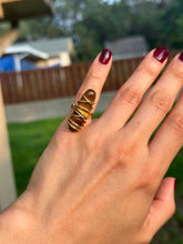 Load image into Gallery viewer, šÆ Golden Tigerās Eye Energy Ring (Size 5)