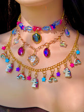 Load image into Gallery viewer, Unicorn Fairy Rainbow Crystal Charm Necklaces