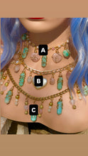 Load image into Gallery viewer, Green Aventurine & Rose Quartz Wire-Wrapped Charm Necklace Collection