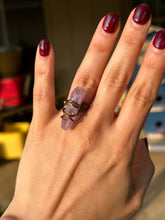 Load image into Gallery viewer, 💜 Crystal Veil Raw Amethyst Ring (Size 6)