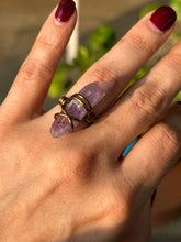 Load image into Gallery viewer, 💜 Crystal Veil Raw Amethyst Ring (Size 6)