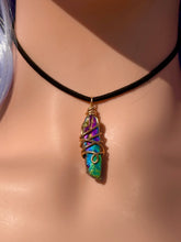 Load image into Gallery viewer, ✨Lunar Prism Rainbow Aura Quartz Necklace ✨