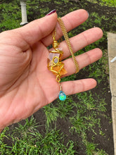 Load image into Gallery viewer, Golden Starlight Crystal Moon Necklace ✨🌙
