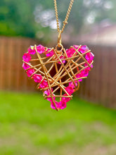 Load image into Gallery viewer, 💗✨ Pink Preciosa Crystal Messy Heart Pendant Necklace