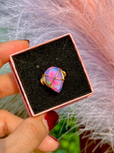 Load image into Gallery viewer, ✨Crisscross Synthetic Rainbow Opal Adjustable Ring