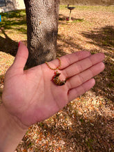 Load image into Gallery viewer, Golden Guardian Moon-Tiger’s Eye Necklace Crisscross Tiny Swirl Wrap