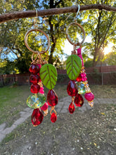 Load image into Gallery viewer, 🧚‍♀️ Fairy Ruby, Jade & Crystal Garden Earrings