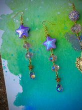 Load image into Gallery viewer, Celestial Amethyst Star Earrings 💜