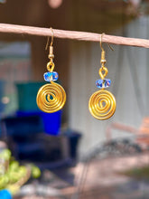 Load image into Gallery viewer, 🩵 Bluebell Mirage — Crystal Swirl Wrap Earrings