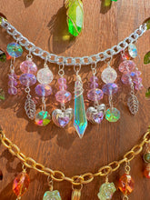 Load image into Gallery viewer, Lavender Sun Catcher Charm Necklace w/ Crackle Quartz