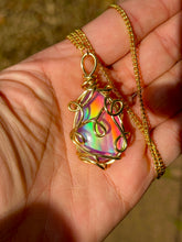 Load image into Gallery viewer, ✨ Golden Rainbow Opal Dream Teardrop Necklace ✨
