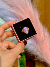 Load image into Gallery viewer, ✨Crisscross Synthetic Rainbow Opal Adjustable Ring
