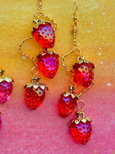 Load image into Gallery viewer, 🍓✨ Crimson Bloom Strawberry Vine Earrings
