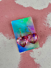Load image into Gallery viewer, Pink Heart Suncatcher Earrings – Crystal Light Catching Statement Jewelry
