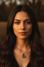 Load image into Gallery viewer, Golden Guardian Moon-Tiger’s Eye Necklace Crisscross Tiny Swirl Wrap
