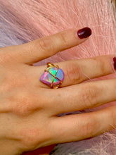 Load image into Gallery viewer, ✨Crisscross Synthetic Rainbow Opal Adjustable Ring
