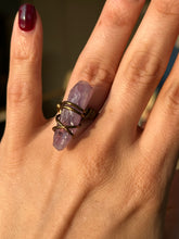 Load image into Gallery viewer, 💜 Crystal Veil Raw Amethyst Ring (Size 6)
