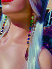 Load image into Gallery viewer, Exquisite Rainbow Crystal Rhinestone Statement Earrings

