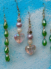 Load image into Gallery viewer, 💗 Soft Aura Crystal Heart Earrings
