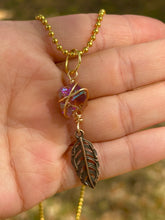 Load image into Gallery viewer, Solar Feather Guardian – Tangerine Aura Quartz Necklace | Wire Wrapped Crystal for Joy, Freedom &amp; Creative Energy
