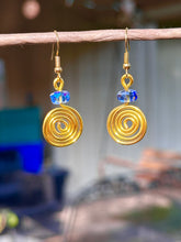 Load image into Gallery viewer, 🩵 Bluebell Mirage — Crystal Swirl Wrap Earrings
