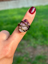 Load image into Gallery viewer, 💜 Majestic Chunky Amethyst Statement Ring (Size 5.5)
