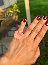 Load image into Gallery viewer, Pink Meadow Jade Flower Ring (Size 6)
