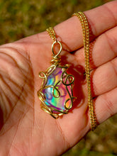 Load image into Gallery viewer, ✨ Golden Rainbow Opal Dream Teardrop Necklace ✨
