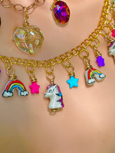 Load image into Gallery viewer, Unicorn Fairy Rainbow Crystal Charm Necklaces
