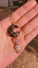 Load image into Gallery viewer, Black Obsidian Purple Agate Druzy Necklace
