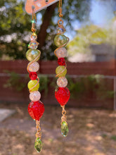 Load image into Gallery viewer, Strawberry &amp; Quartz Earrings
