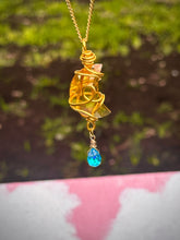Load image into Gallery viewer, Golden Starlight Crystal Moon Necklace ✨🌙

