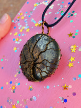 Load image into Gallery viewer, Wire Wrapped Pyrite Tree Of Life Necklace

