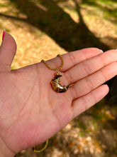 Load image into Gallery viewer, Golden Guardian Moon-Tiger’s Eye Necklace Crisscross Tiny Swirl Wrap
