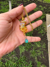 Load image into Gallery viewer, Golden Starlight Crystal Moon Necklace ✨🌙
