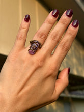 Load image into Gallery viewer, 💜✨ Violet Prism Dichroic Glass Ring (Size 5.5)
