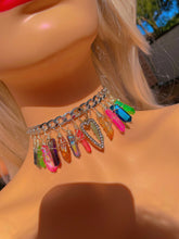 Load image into Gallery viewer, Rainbow Vibes Aura Quartz Choker

