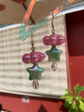 Load image into Gallery viewer, Raining Pink Cloud &amp; Crystal Earrings
