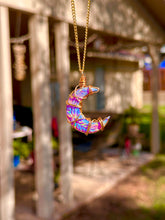 Load image into Gallery viewer, 🌙 Rainbow Opal Crescent Moon Necklace
