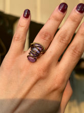 Load image into Gallery viewer, 💜✨ Violet Prism Dichroic Glass Ring (Size 5.5)
