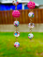 Load image into Gallery viewer, ⭐ Pink Aurora Crystal Shooting Star Earrings
