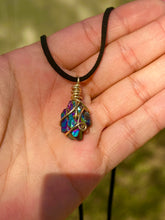 Load image into Gallery viewer, ✨ Solar Prism Rainbow Aura Quartz Necklace ✨
