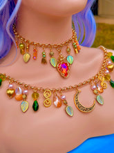 Load image into Gallery viewer, ✨Tangerine Aura Crystal Fairy Charm Necklace🧚🏻
