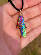 Load image into Gallery viewer, ✨Lunar Prism Rainbow Aura Quartz Necklace ✨

