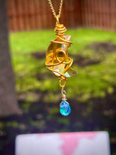 Load image into Gallery viewer, Golden Starlight Crystal Moon Necklace ✨🌙
