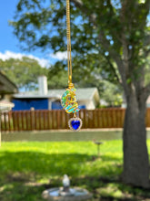 Load image into Gallery viewer, 🌌 Midnight Tide Moon — Blue Crystal Crescent Suncatcher Necklace
